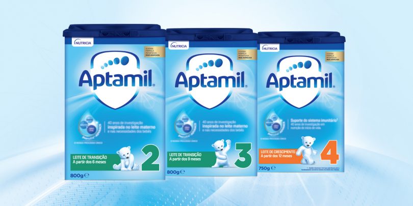 Leites de transição da Aptamil com nova fórmula