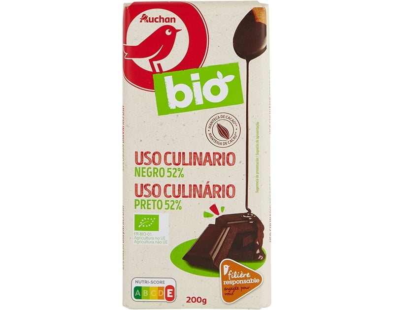 Choco Negro Auchan Bio DH