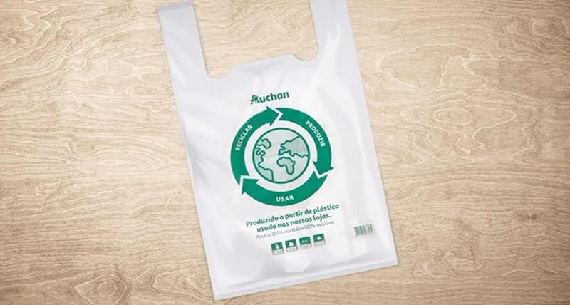 Saco Eco Circular da Auchan Retail Portugal é 100% reciclado e 100% reciclável