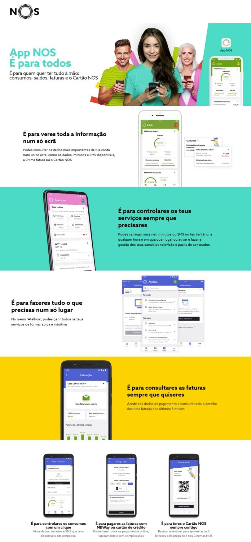 Gestao Conta APP NOS