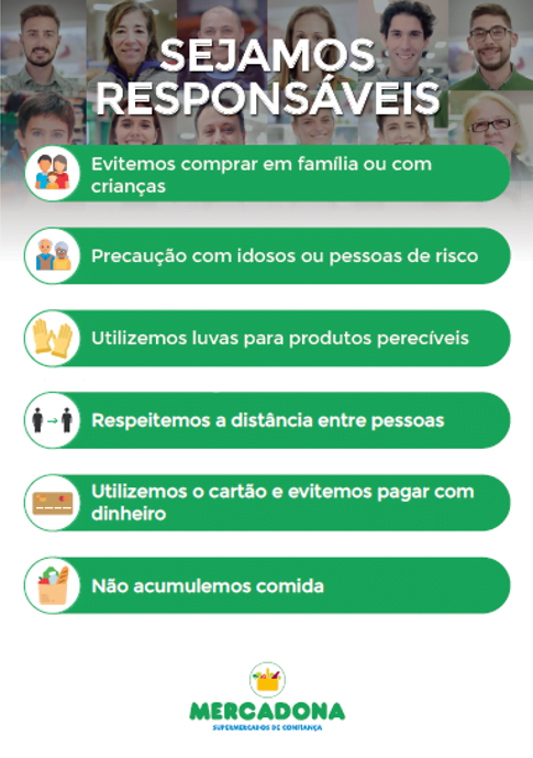 Mercadona anuncia novo conjunto de medidas de proteção