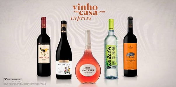 Vinho em Casa Express disponível através da Uber Eats