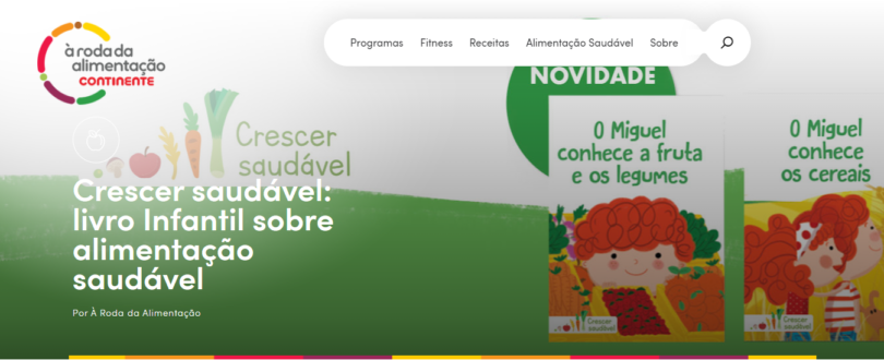 novo site "À Roda da Alimentação"