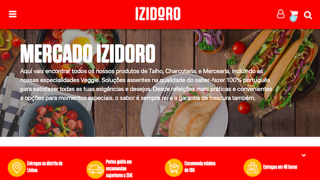 A Izidoro abriu uma nova loja online onde é possível encomendar produtos nas categorias de talho, charcutaria e mercearia.