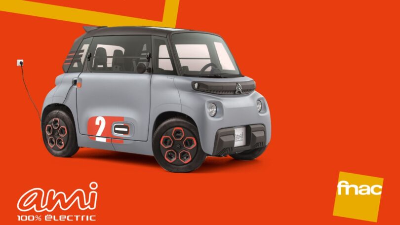 A FNAC anunciou que vai vender nas suas lojas, a partir de setembro, o novo Citroën AMI, um veículo de dois lugares, totalmente elétrico.