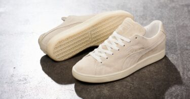 A Puma desenvolveu uma versão experimental dos seus ténis SUEDE, para testar o produto de forma a torná-los biodegradáveis.