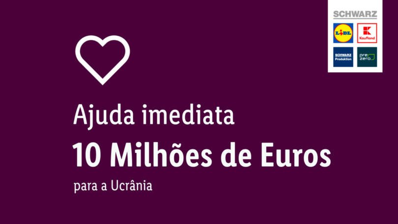 O grupo Schwarz vai doar bens no valor de 10 milhões de euros para abastecer os refugiados nas zonas próximas da fronteira ucraniana.