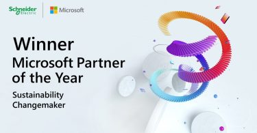 A Schneider Electric foi reconhecida pela Microsoft com o prémio Parceiro “Sustainability Changemaker” do ano 2021, devido ao EcoStruxure.