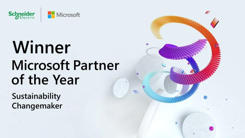 A Schneider Electric foi reconhecida pela Microsoft com o prémio Parceiro “Sustainability Changemaker” do ano 2021, devido ao EcoStruxure.