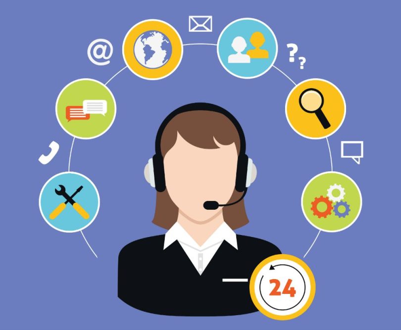 contact center ilustração