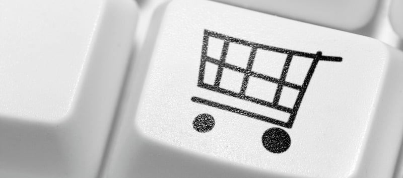 e commerce teclado branco