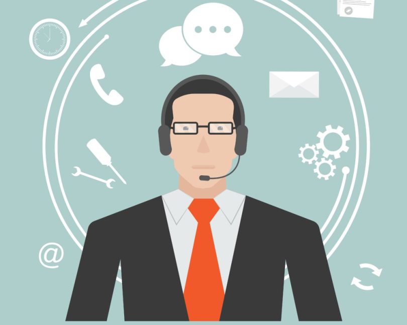 operador de contact center ilustração