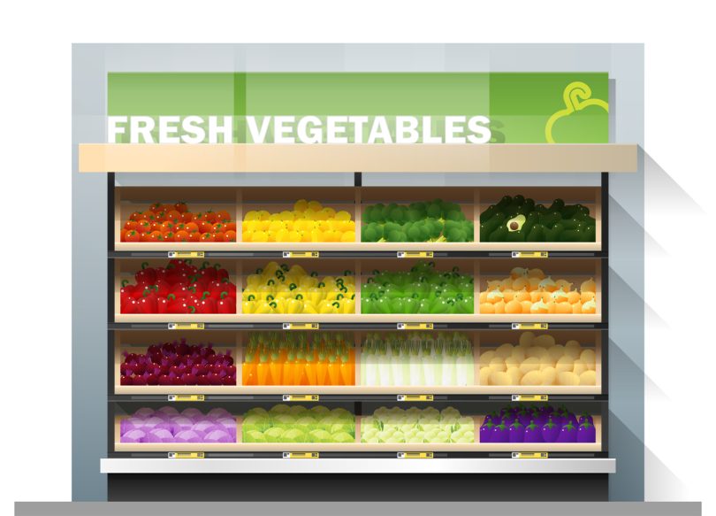 supermercado vegetais